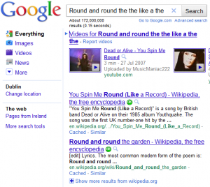 Googling Round and round the the
