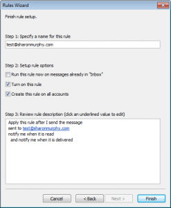 Mail Rules Wizard - Screen 5